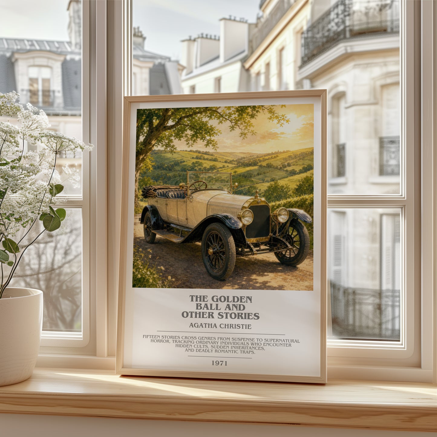 The Golden Ball And Other Stories bookish poster colour and style options – Agatha Christie book art