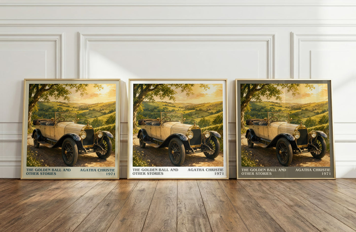 The Golden Ball And Other Stories literary art print colour and style options – Agatha Christie book art