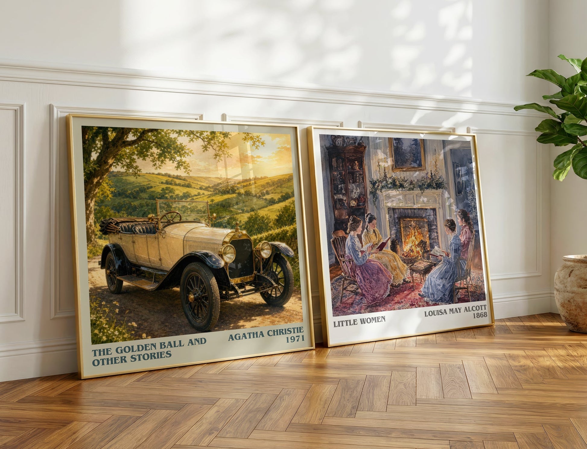 The Golden Ball And Other Stories literary print on bookshelf – Agatha Christie fan gift