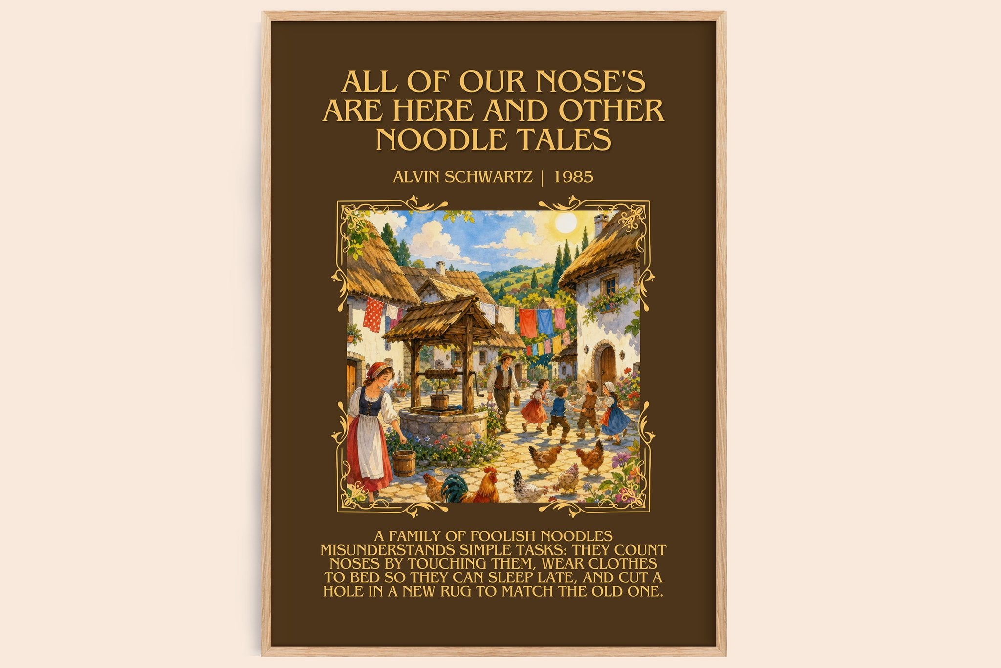 All Of Our Nose's Are Here And Other Noodle Tales Minimalist Book Poster by Alvin Schwartz