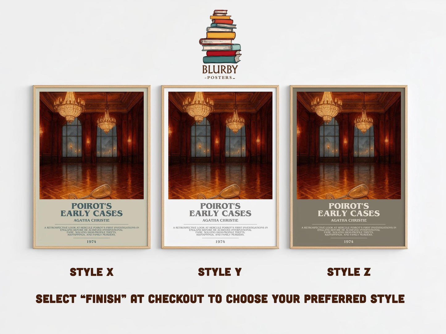 Poirot'S Early Cases Bookish Wall Art by Agatha Christie