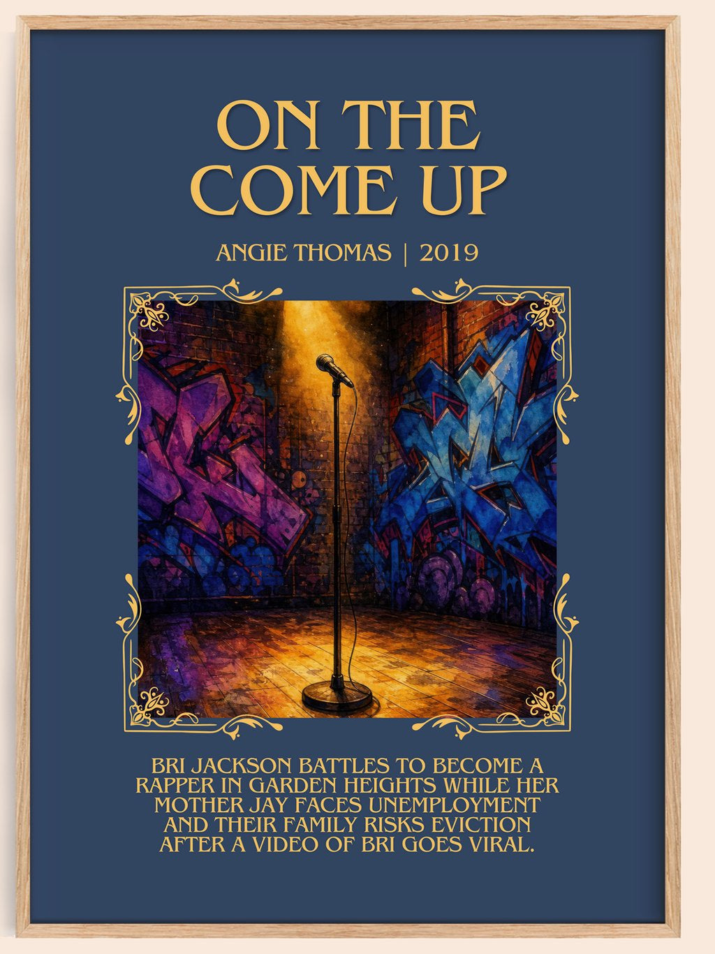 On The Come Up Minimalist Book Poster by Angie Thomas – book poster