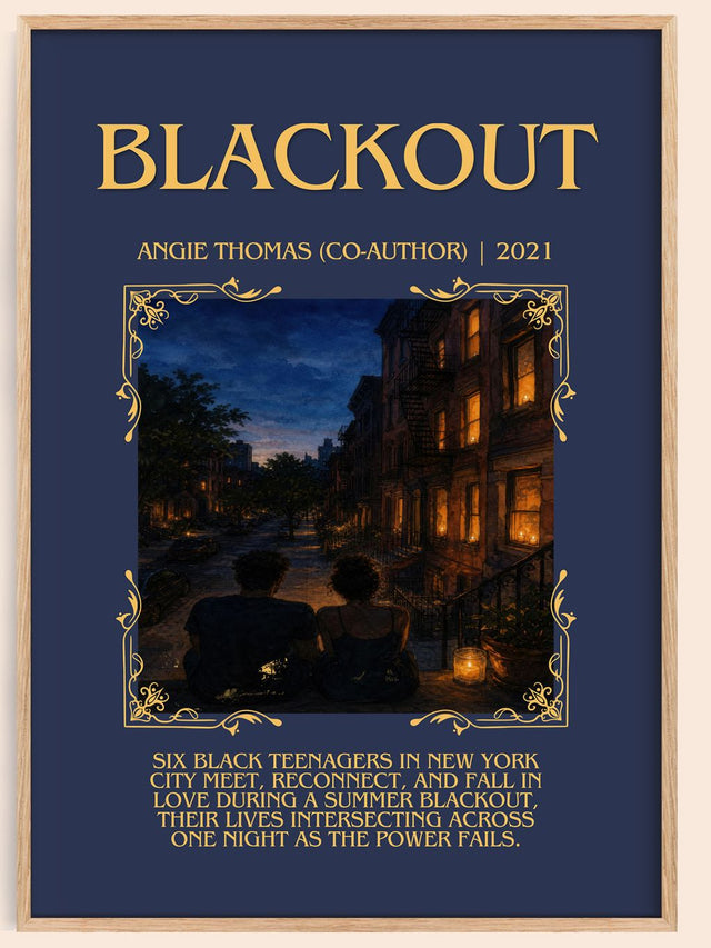 Blackout Minimalist Book Poster by Angie Thomas (Co-Author)