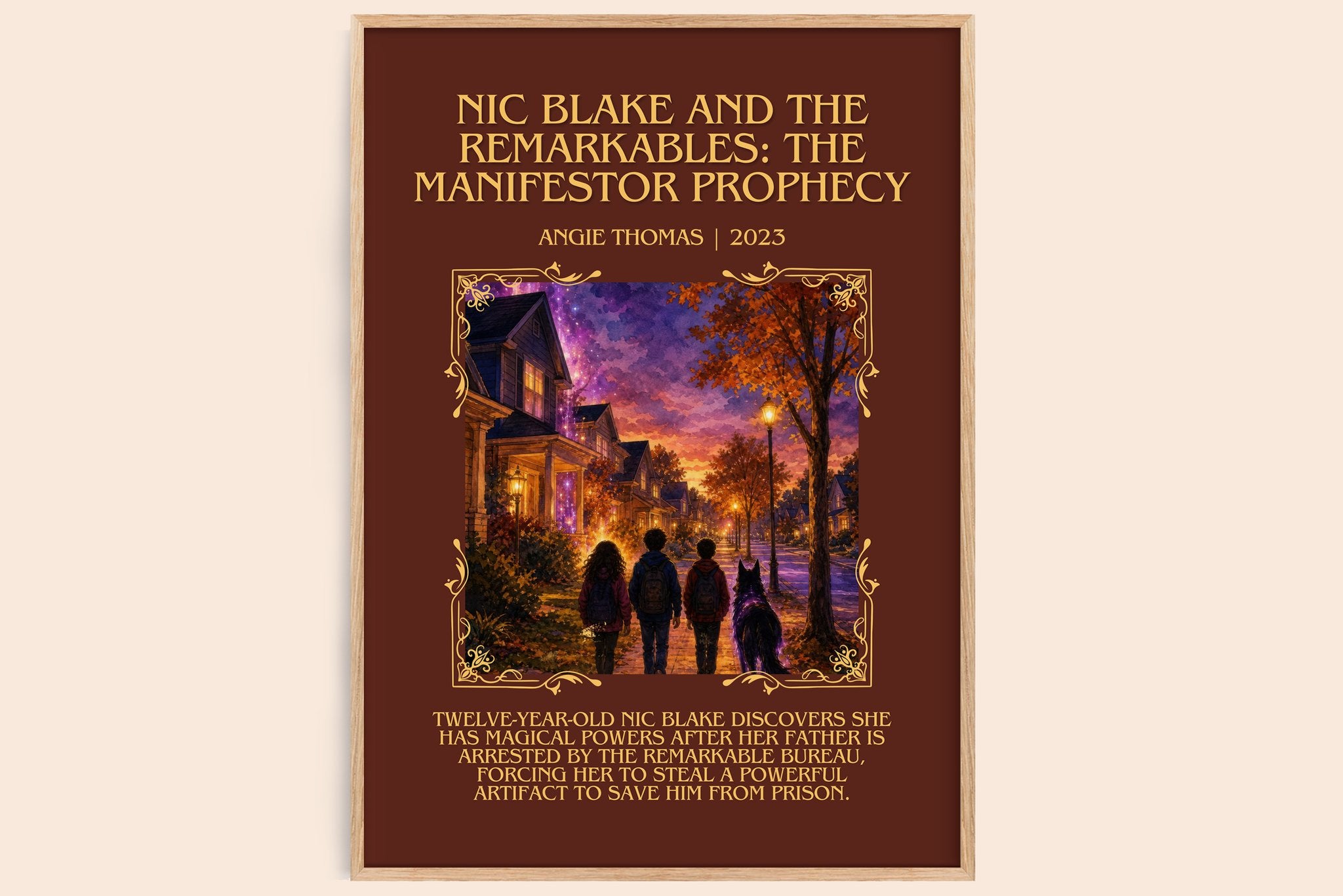 Nic Blake And The Remarkables: The Manifestor Prophecy Minimalist Book Poster by Angie Thomas