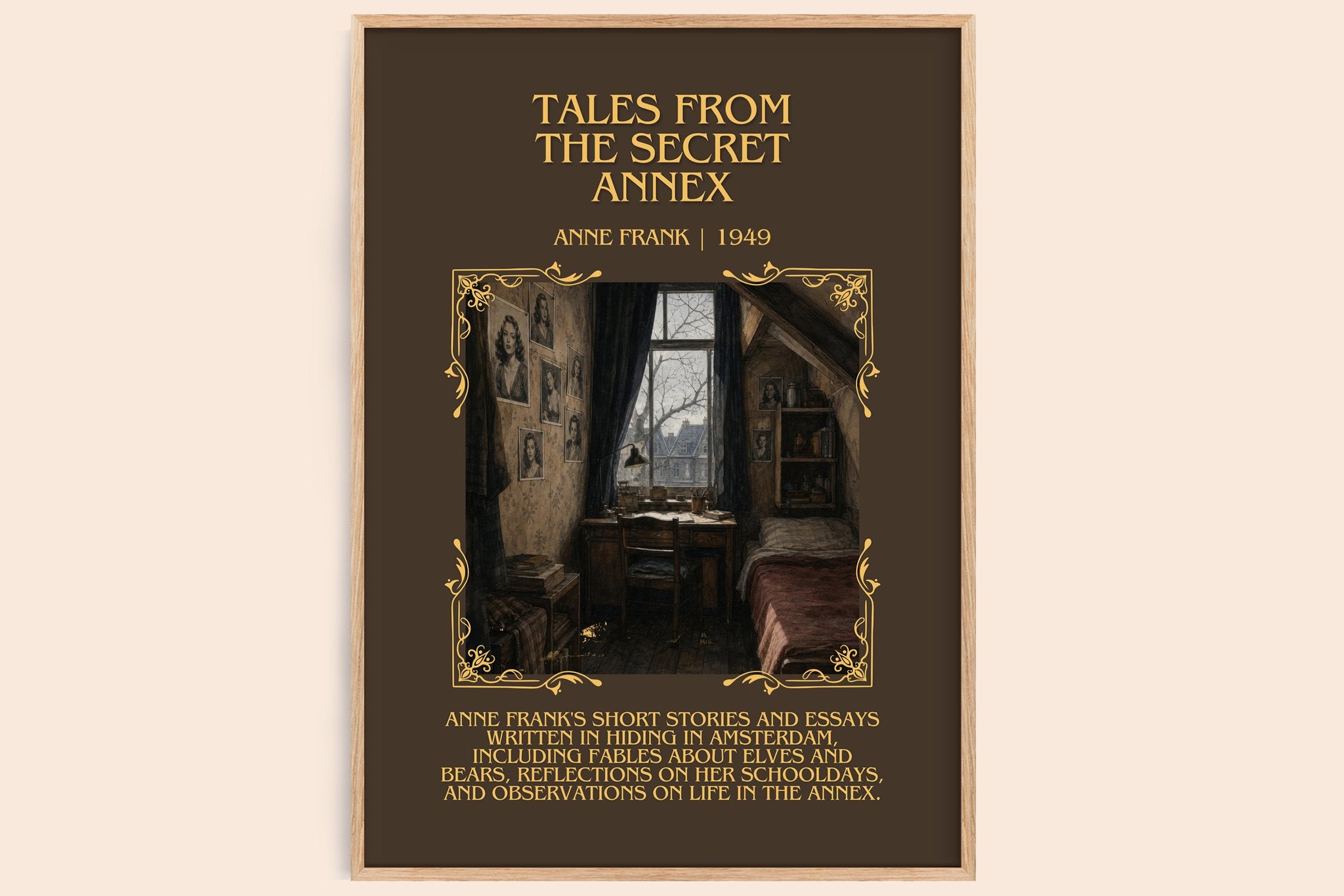 Tales From The Secret Annex Minimalist Book Poster by Anne Frank