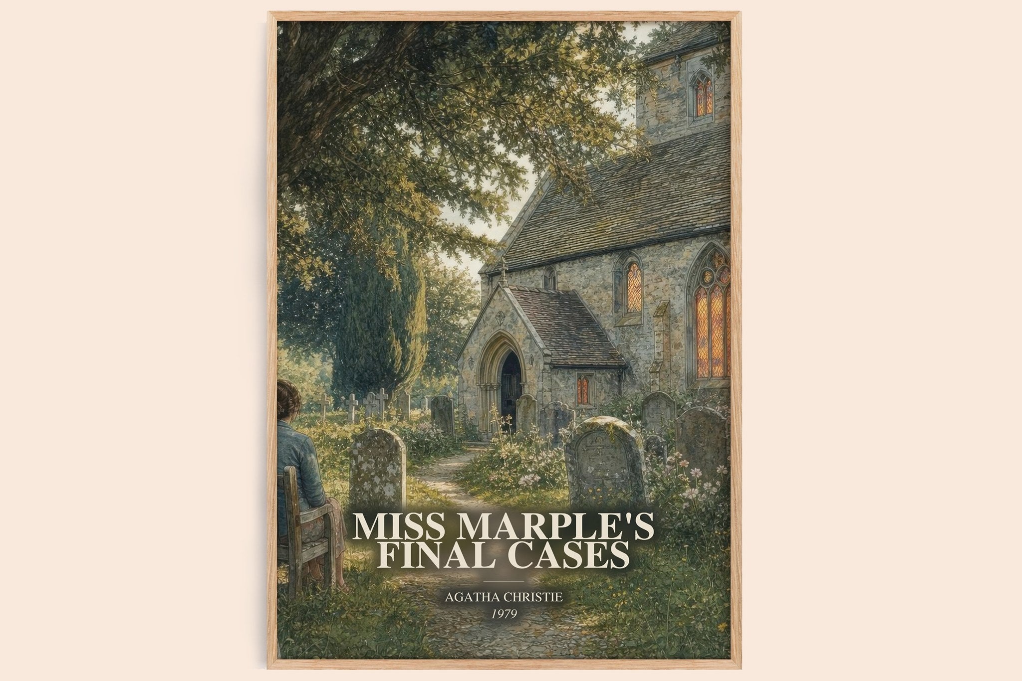 Miss Marple's Final Cases Book Watercolour Illustration by A. Christie