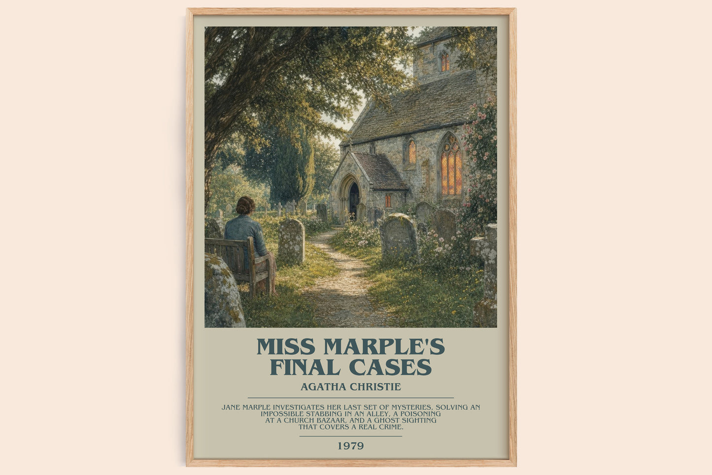 Miss Marple'S Final Cases bookish book poster by Agatha Christie – framed literary art print