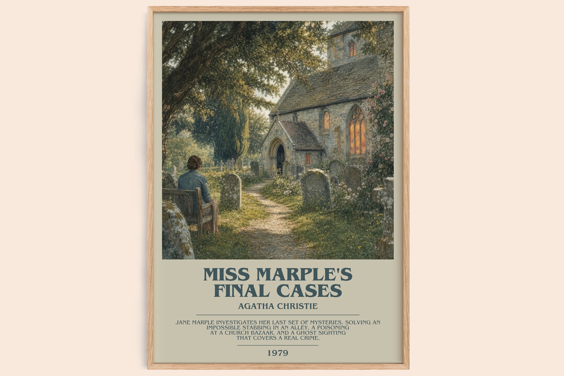 Miss Marple'S Final Cases bookish book poster by Agatha Christie – framed literary art print