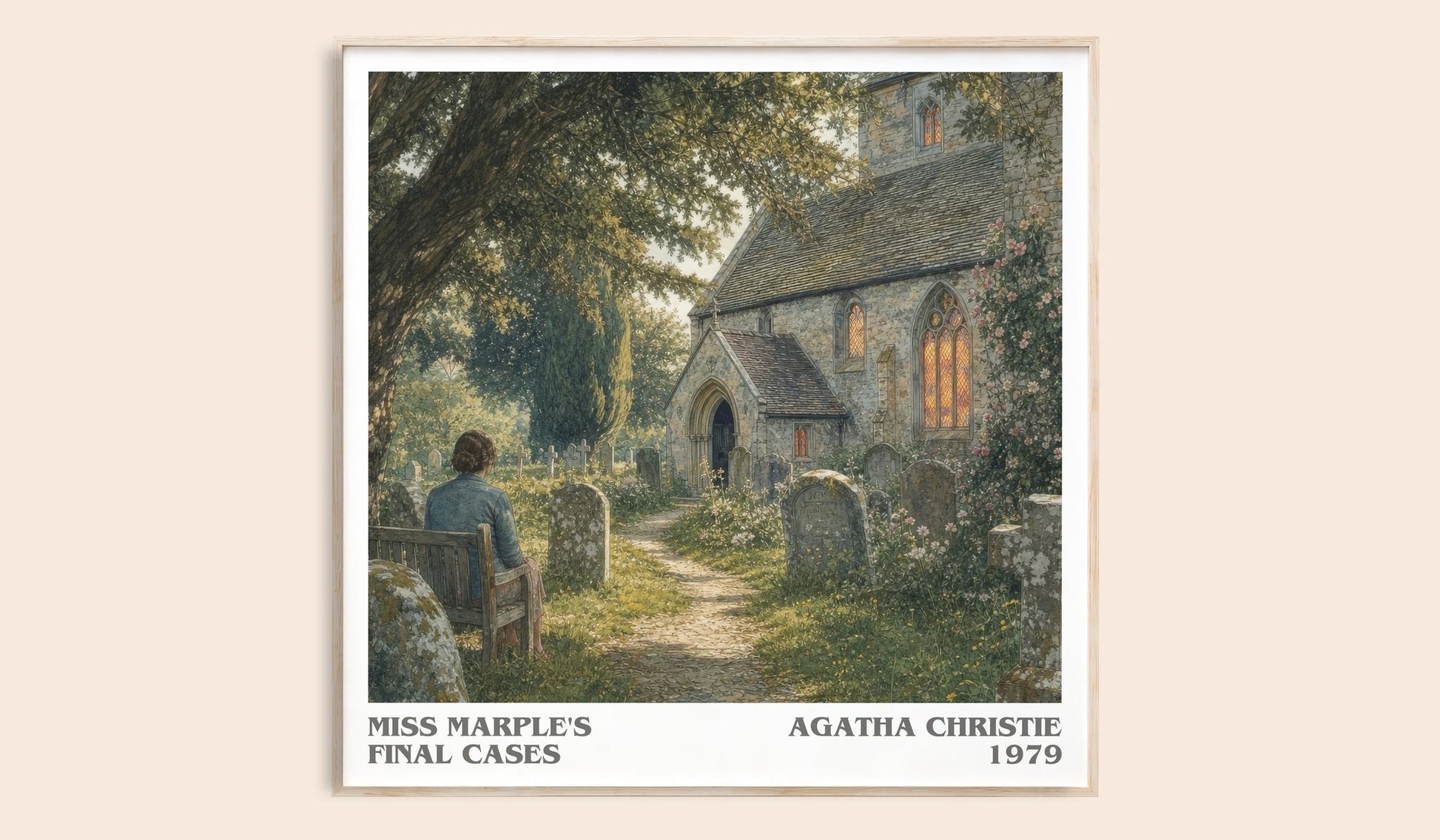 Miss Marple'S Final Cases literary book poster by Agatha Christie – framed literary art print