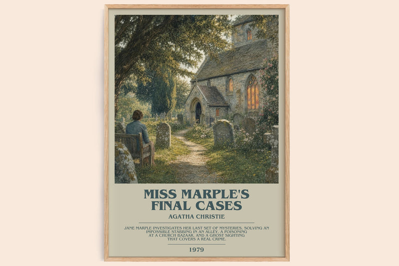 Miss Marple'S Final Cases bookish book poster by Agatha Christie – framed literary art print