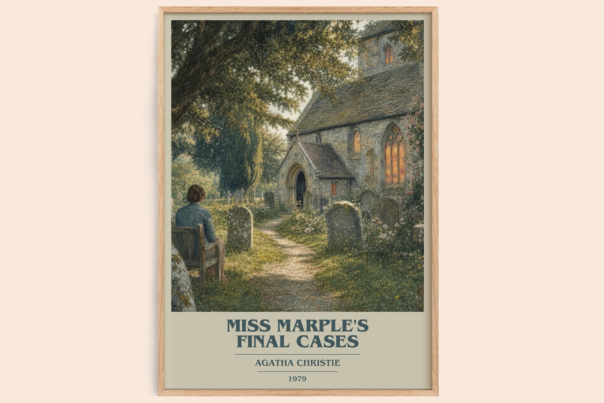 Miss Marple'S Final Cases book cover book poster by Agatha Christie – framed literary art print