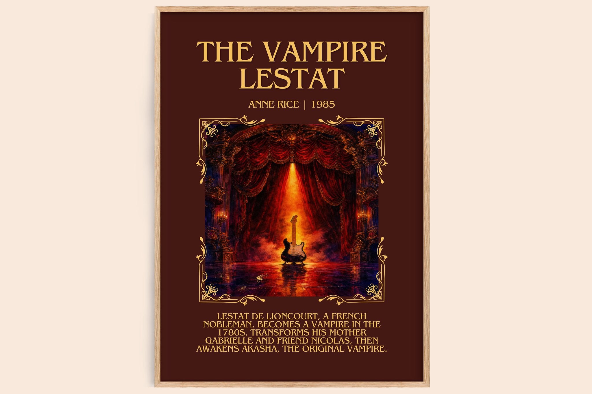 The Vampire Lestat Minimalist Book Poster by Anne Rice