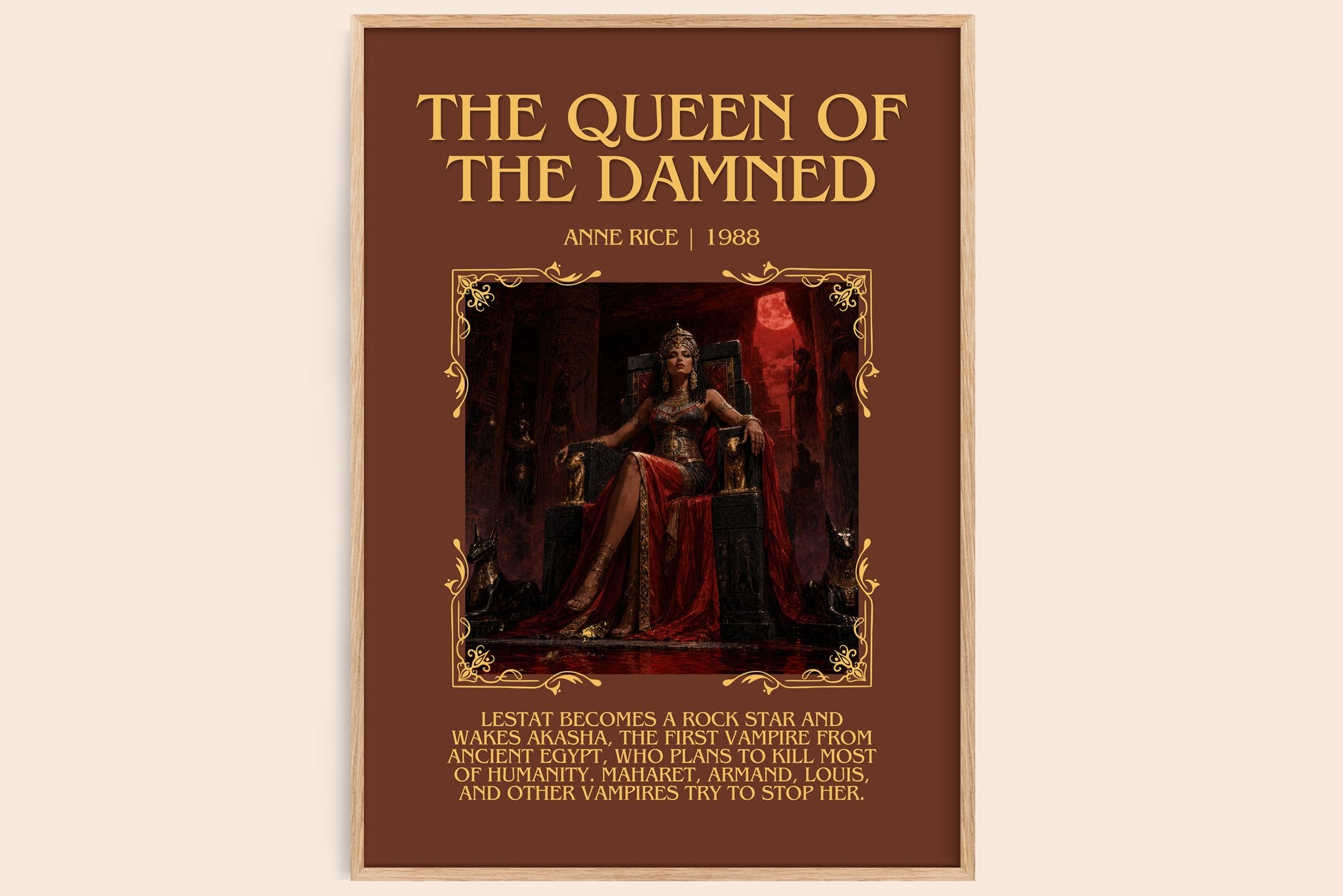 The Queen Of The Damned Minimalist Book Poster by Anne Rice
