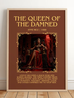 The Queen Of The Damned Minimalist Book Poster by Anne Rice – image 2