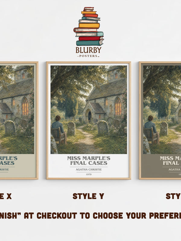 Miss Marple'S Final Cases book cover print in frame leaning in hallway – mystery wall art