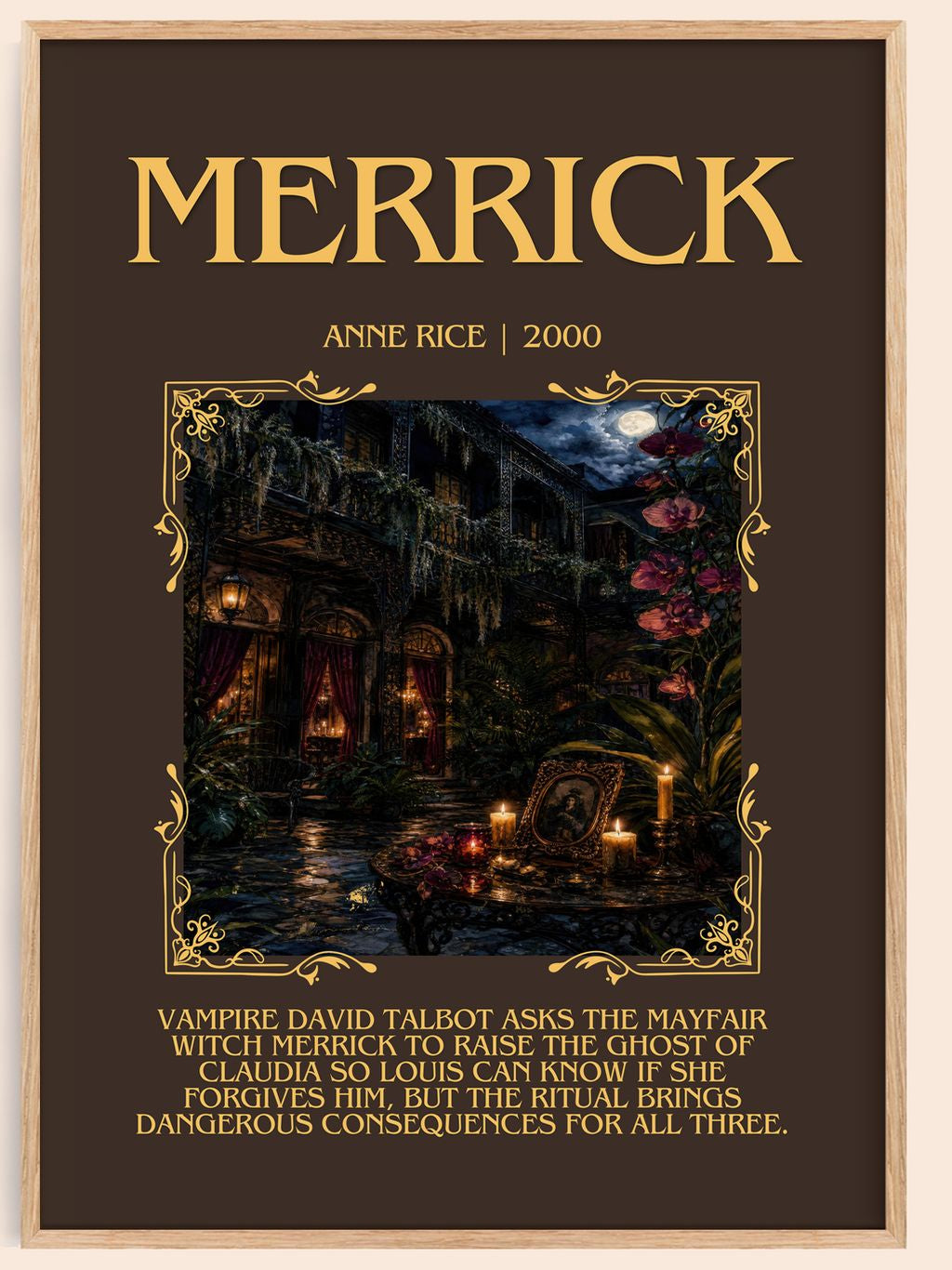 Merrick Minimalist Book Poster by Anne Rice – book poster