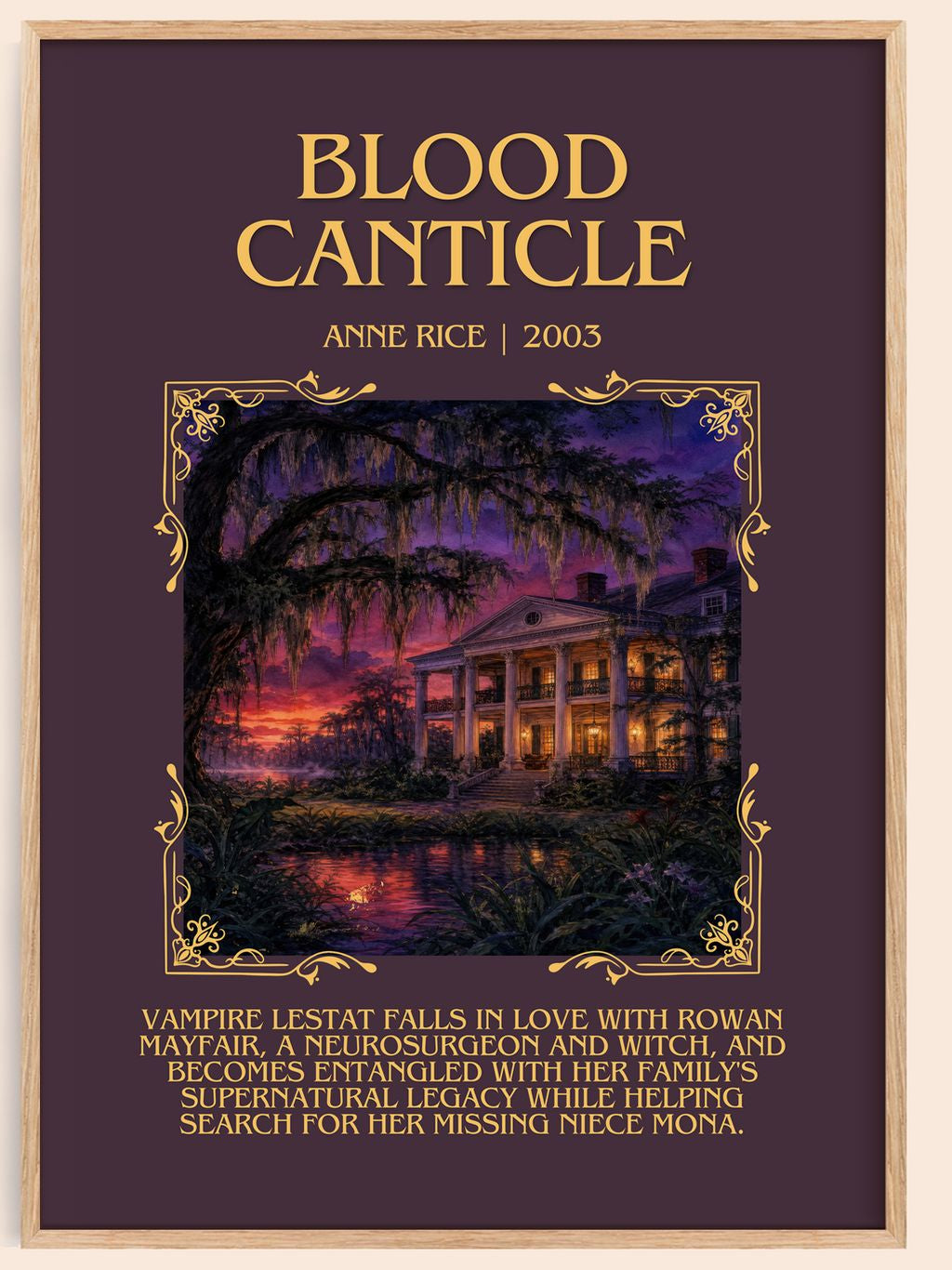 Blood Canticle Minimalist Book Poster by Anne Rice – book poster
