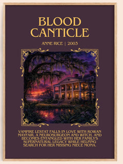 Blood Canticle Minimalist Book Poster by Anne Rice – book poster