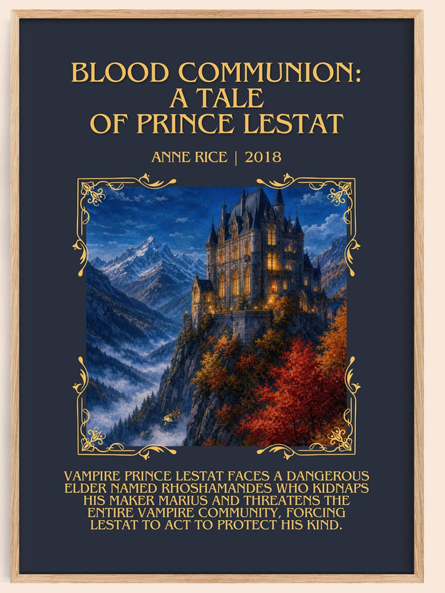 Blood Communion: A Tale Of Prince Lestat Minimalist Book Poster – A.