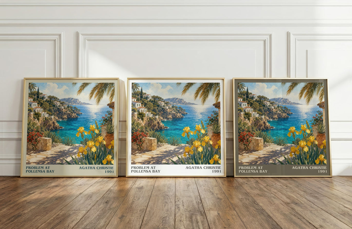 Problem At Pollensa Bay literary art print colour and style options – Agatha Christie book art
