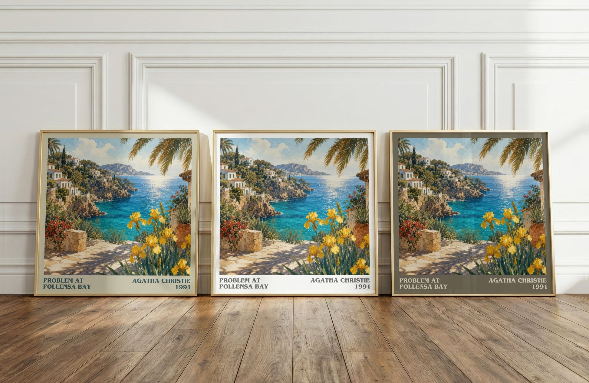 Problem At Pollensa Bay literary art print colour and style options – Agatha Christie book art