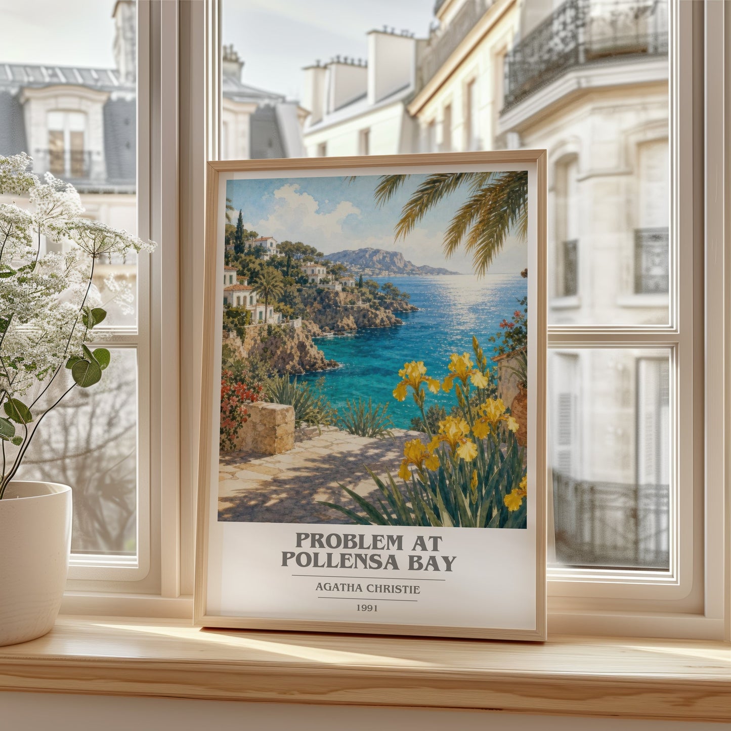 Problem At Pollensa Bay book cover poster colour and style options – Agatha Christie book art