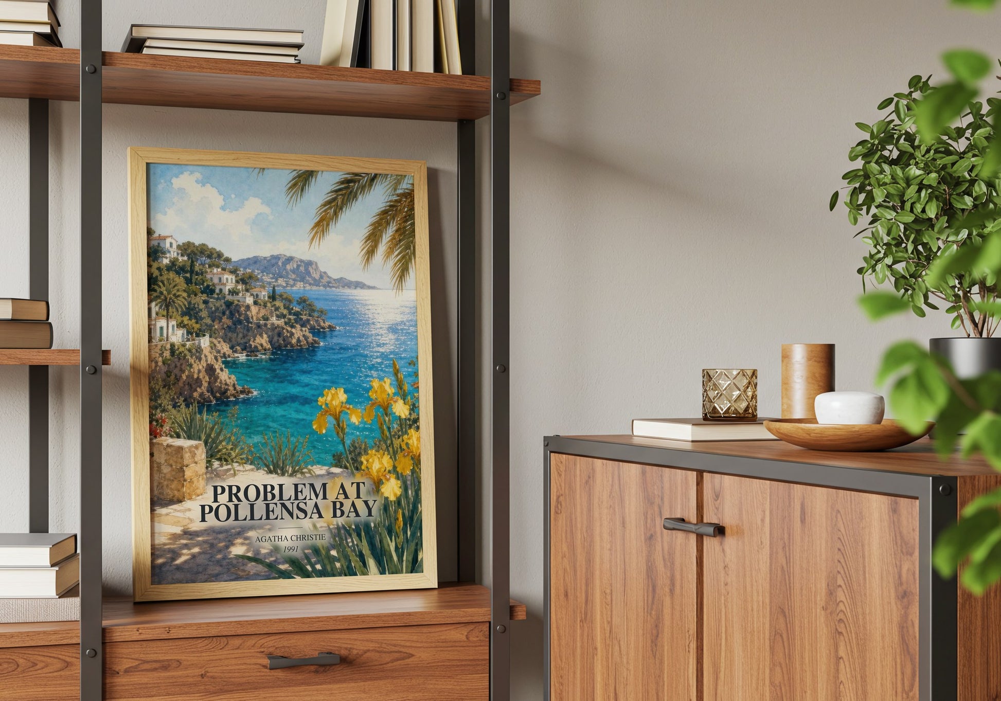 Problem At Pollensa Bay book watercolour illustration paper finish options – matte satin gloss