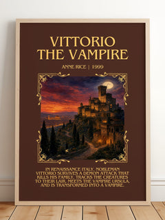 Vittorio The Vampire Minimalist Book Poster by Anne Rice – image 2
