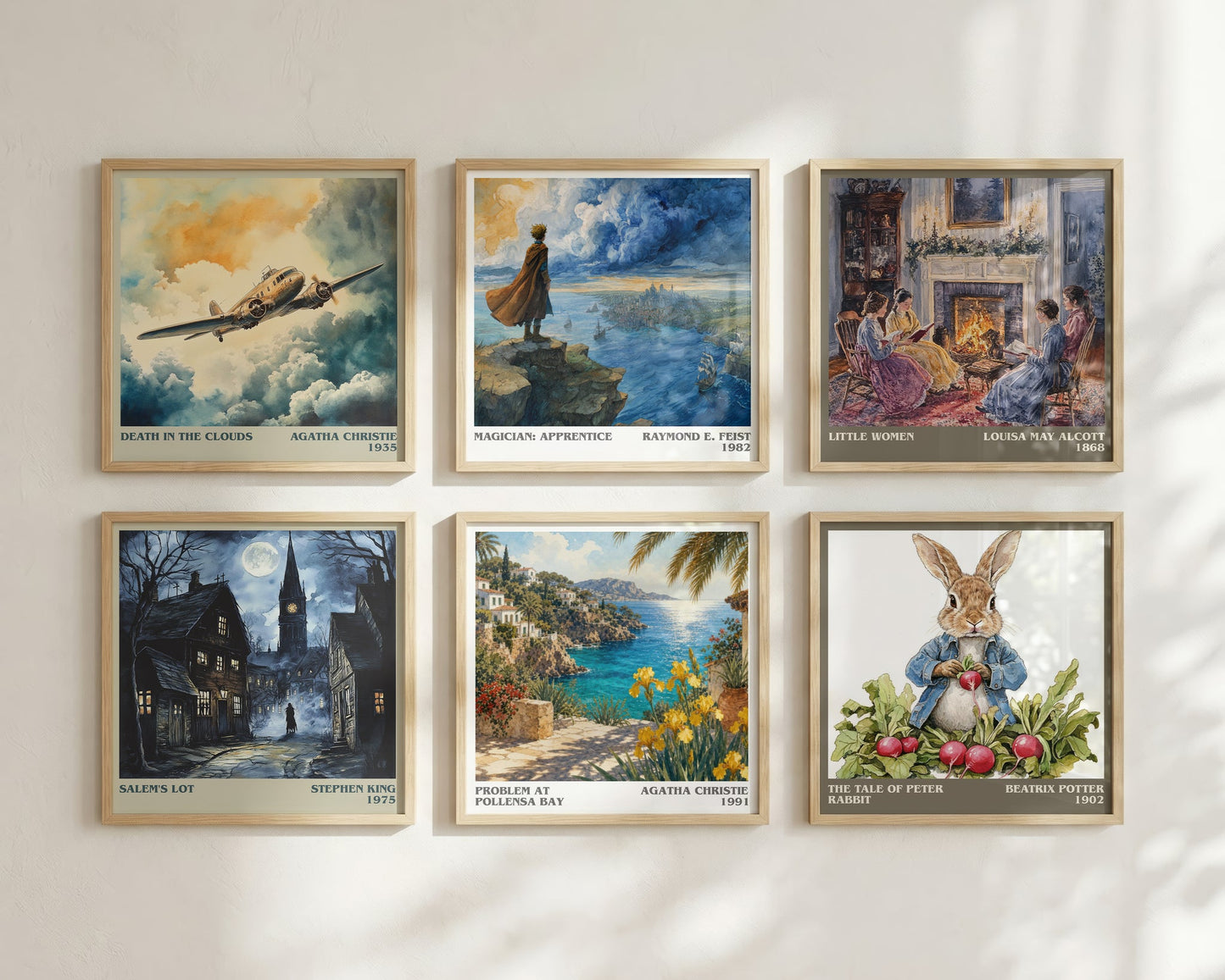 Problem At Pollensa Bay literary print framed by window – literary home decor