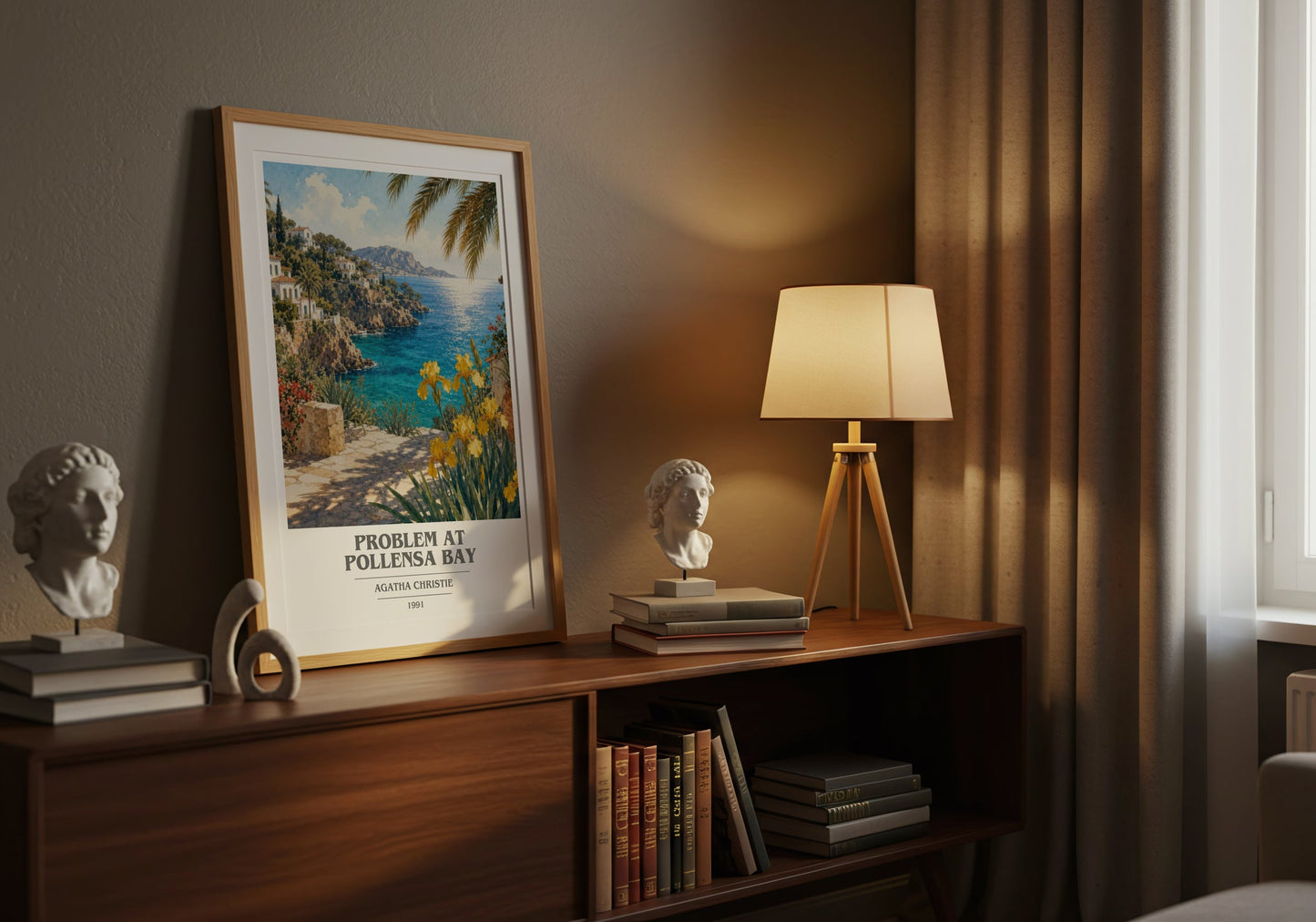 Problem At Pollensa Bay book cover book poster framed on wall – mystery wall art