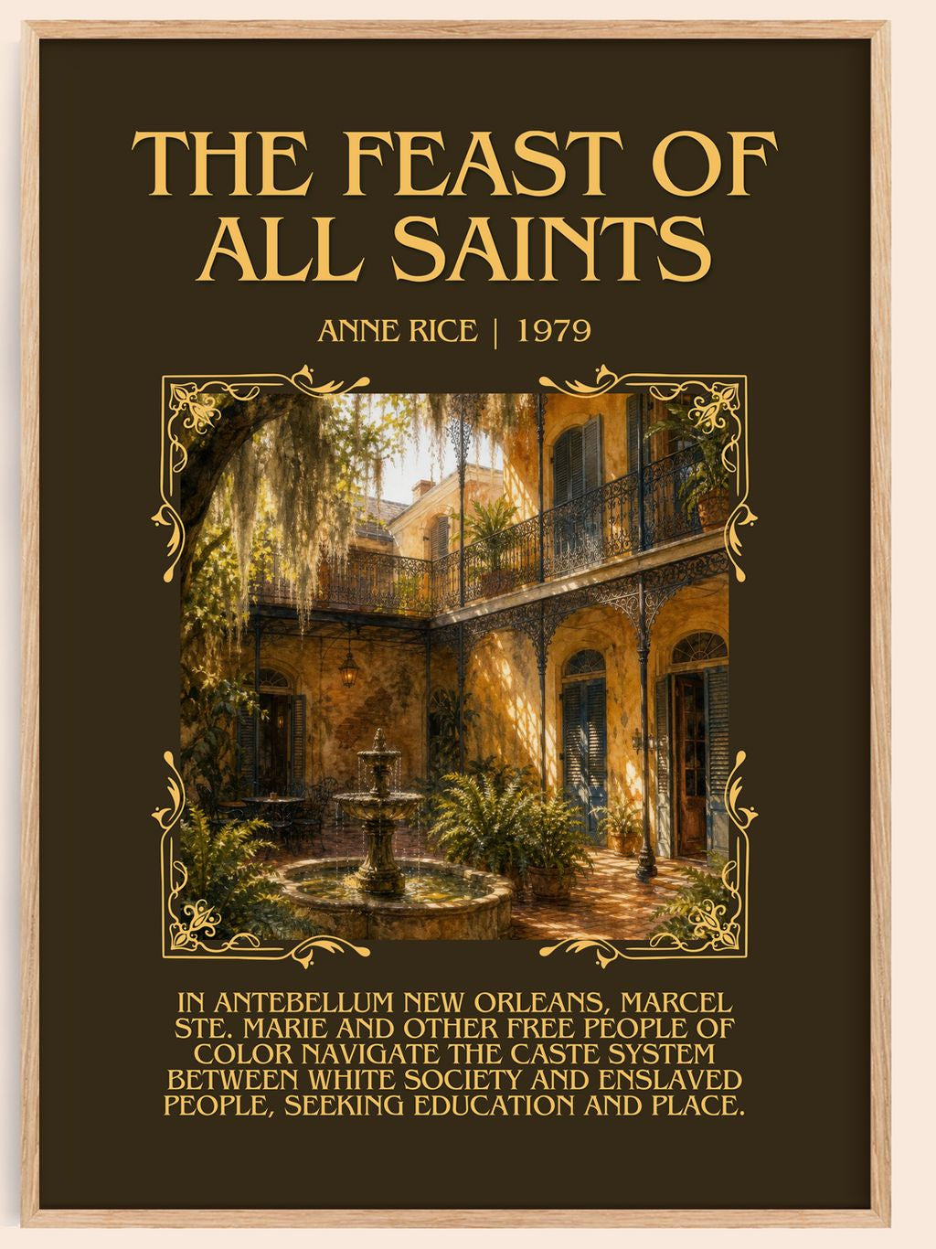 The Feast Of All Saints Minimalist Book Poster by Anne Rice – book poster