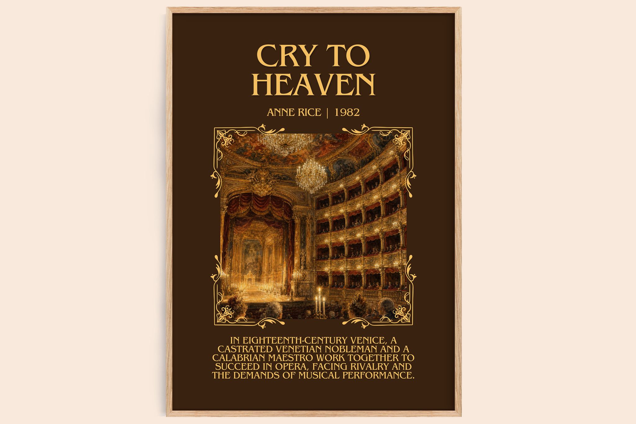 Cry To Heaven Minimalist Book Poster by Anne Rice