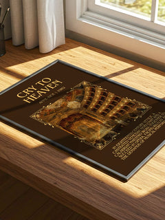 Cry To Heaven Minimalist Book Poster by Anne Rice – print on a sunlit desk
