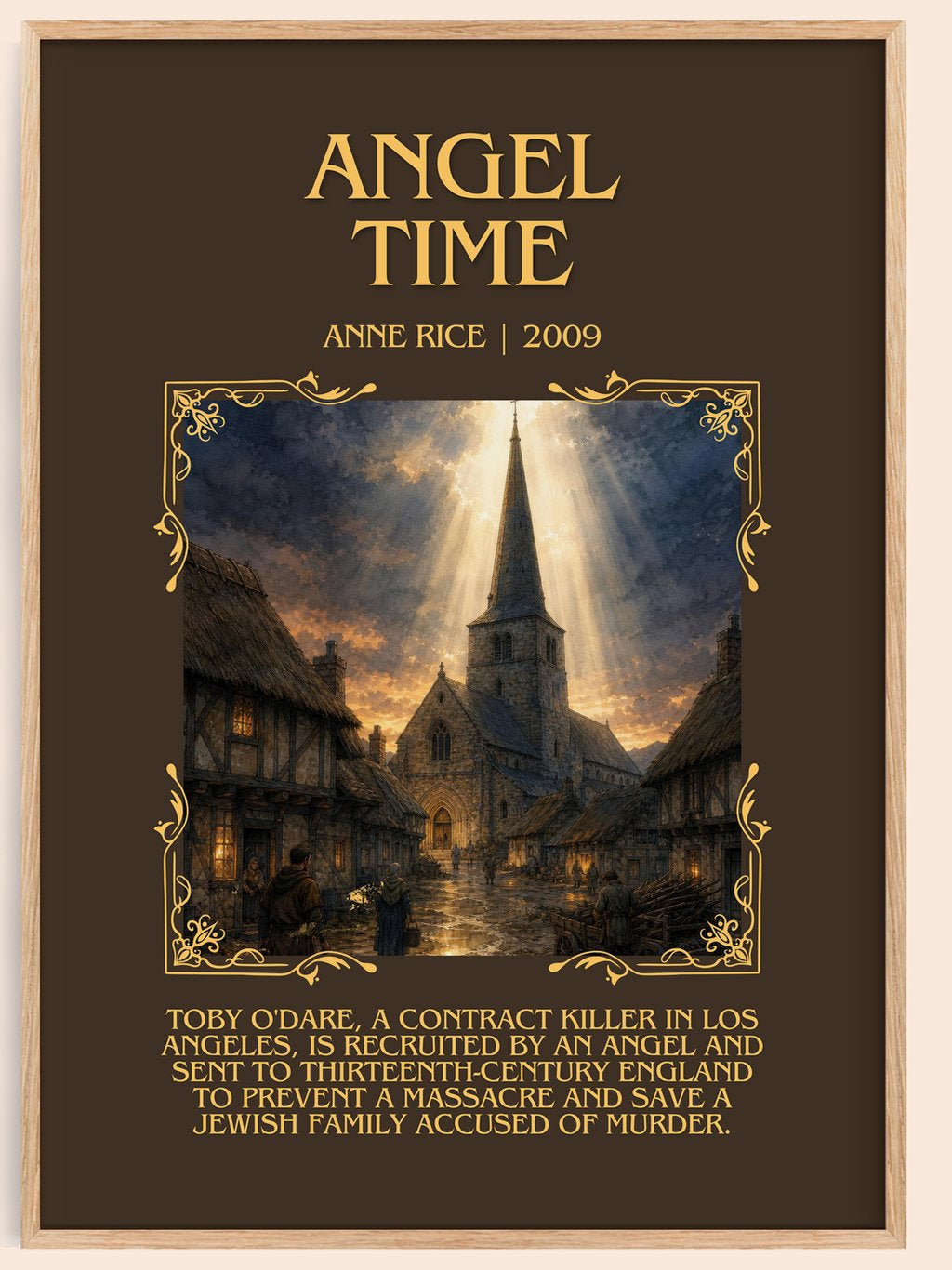 Angel Time Minimalist Book Poster by Anne Rice – book poster