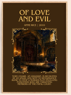 Of Love And Evil Minimalist Book Poster by Anne Rice – image 1