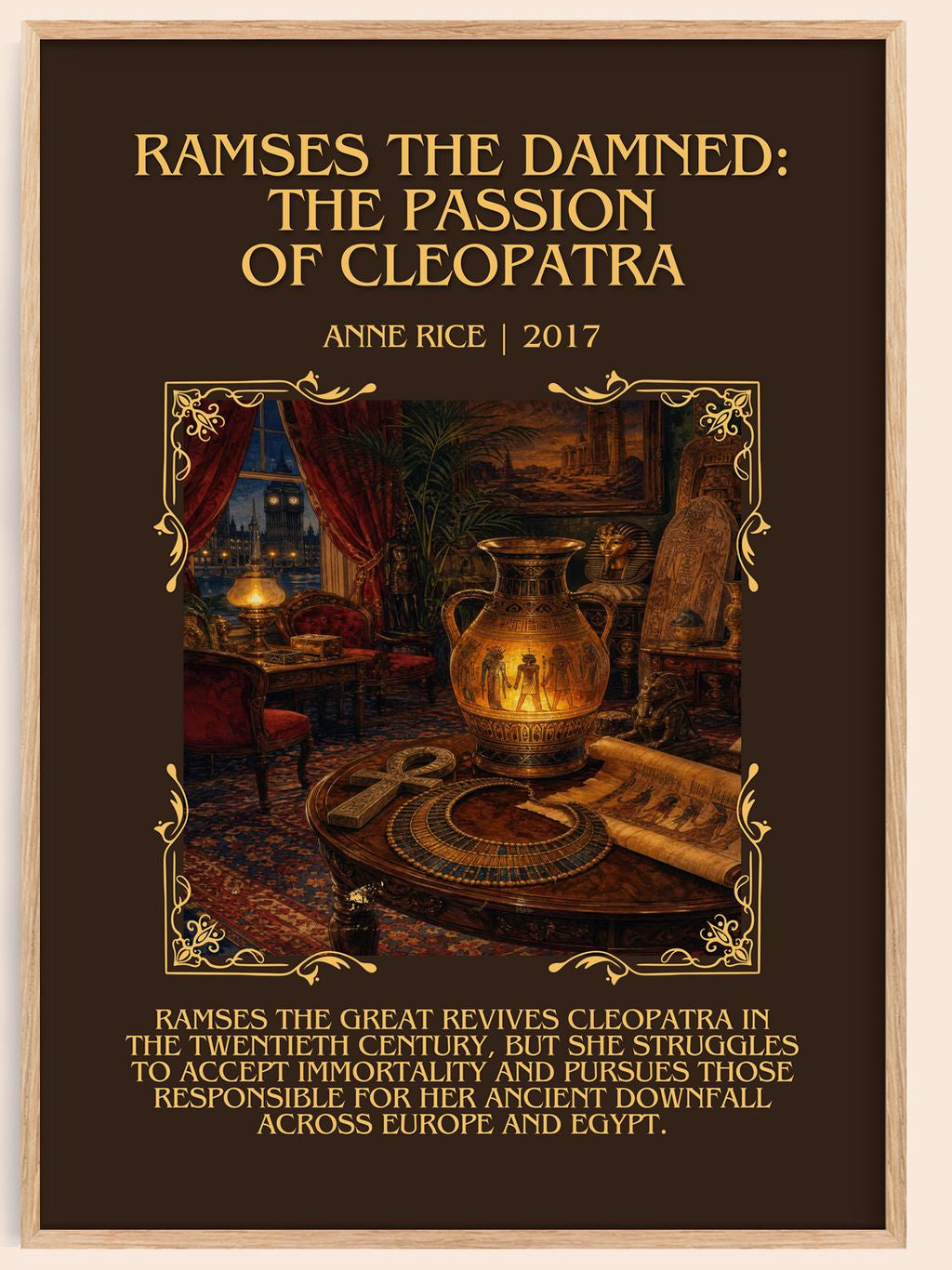 Ramses The Damned: The Passion Of Cleopatra Minimalist Book Poster – – book poster