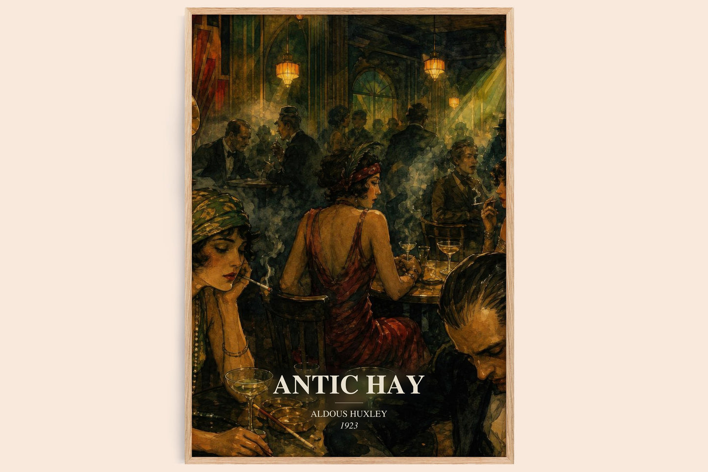Antic Hay watercolour book poster by Aldous Huxley – framed literary art print