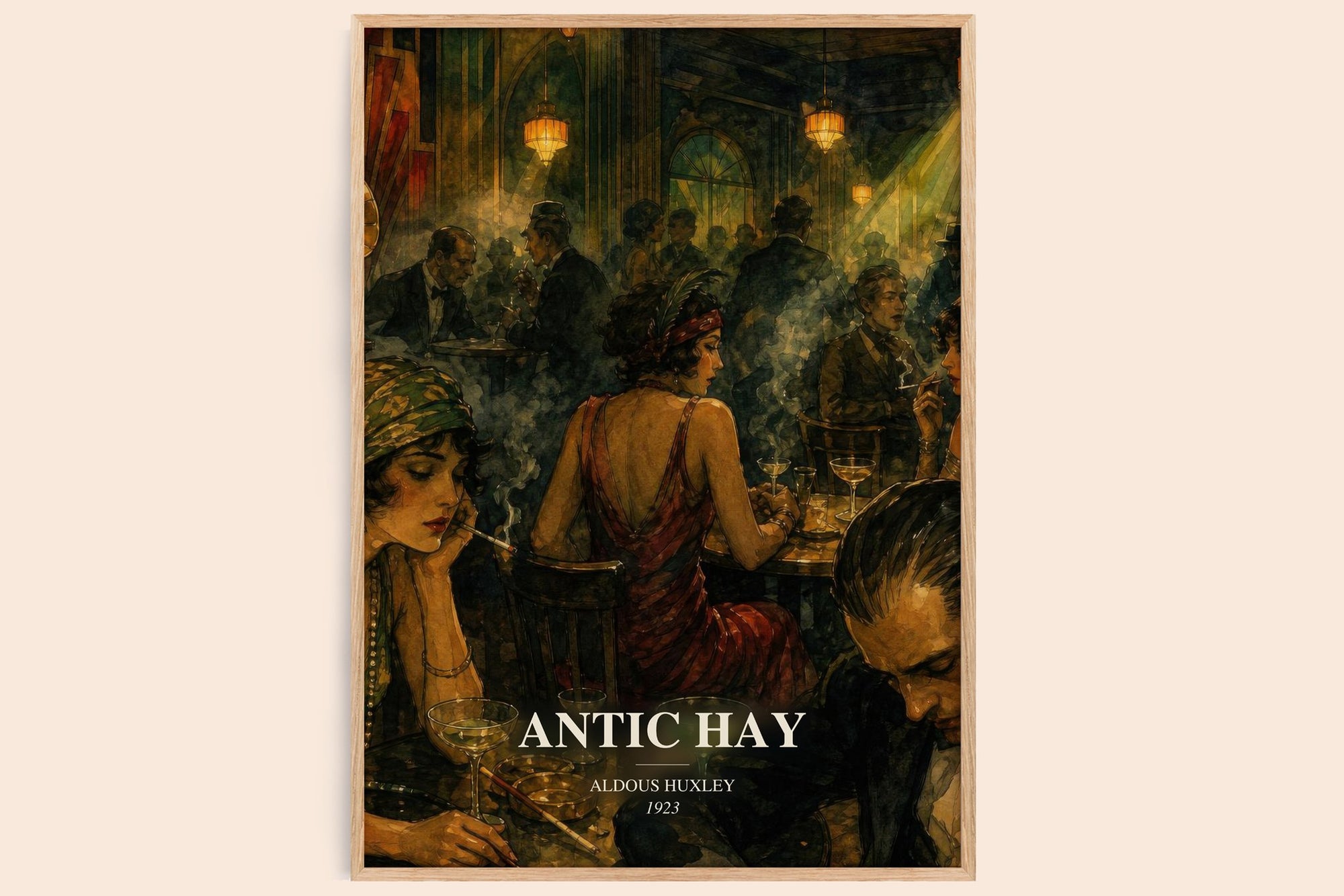 Antic Hay watercolour book poster by Aldous Huxley – framed literary art print
