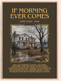If Morning Ever Comes Minimalist Book Poster by Anne Tyler – image 1