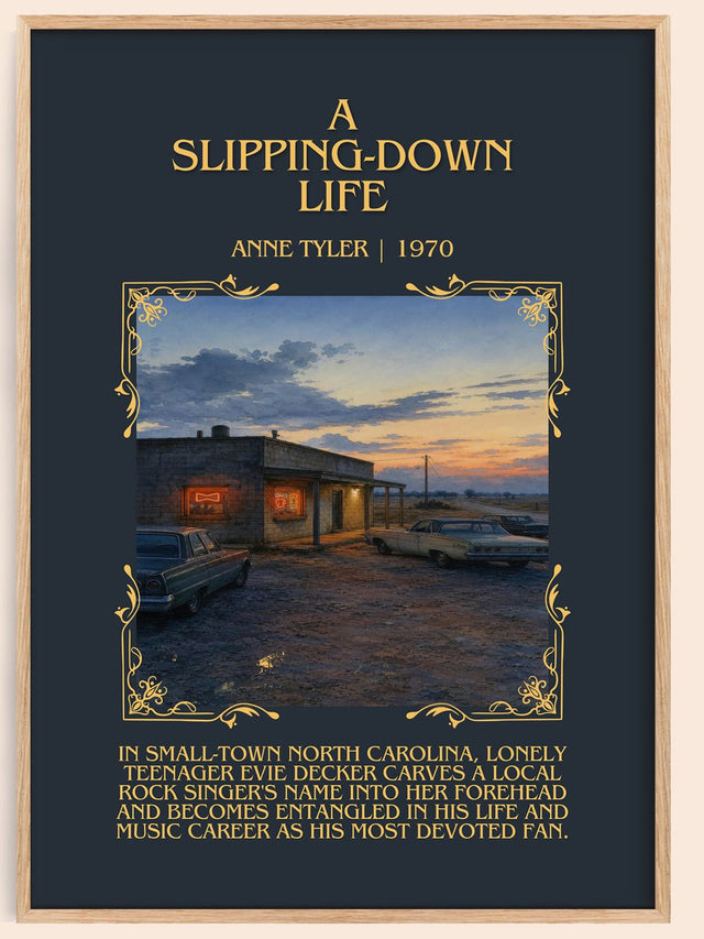 A Slipping-Down Life Minimalist Book Poster by Anne Tyler