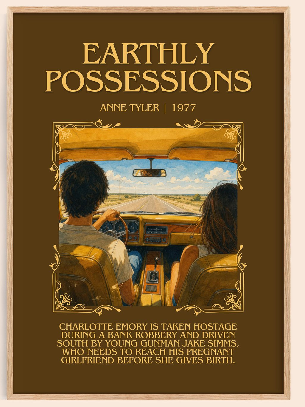 Earthly Possessions Minimalist Book Poster by Anne Tyler – book poster