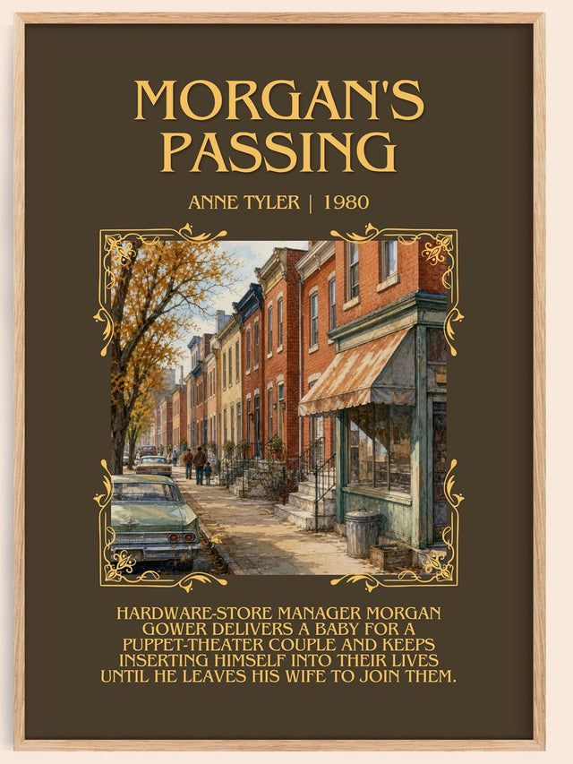 Morgan'S Passing Minimalist Book Poster by Anne Tyler