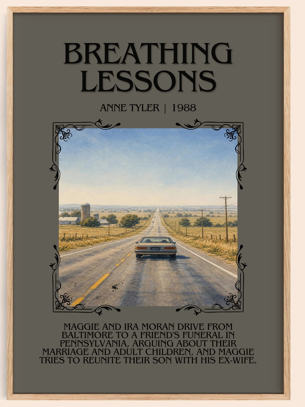 Breathing Lessons Minimalist Book Poster by Anne Tyler – book poster