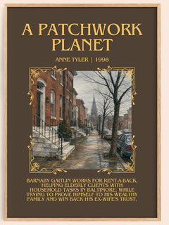 A Patchwork Planet Minimalist Book Poster by Anne Tyler – image 1