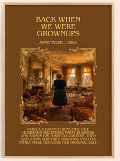 Back When We Were Grownups Minimalist Book Poster by Anne Tyler – image 1