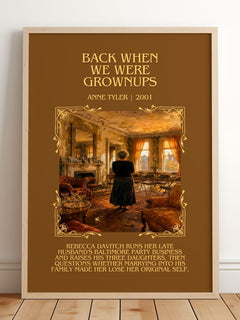 Back When We Were Grownups Minimalist Book Poster by Anne Tyler – image 2