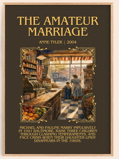 The Amateur Marriage Minimalist Book Poster by Anne Tyler – image 1