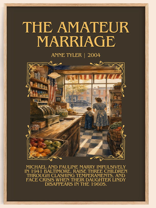 The Amateur Marriage Minimalist Book Poster by Anne Tyler