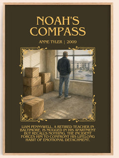 Noah'S Compass Minimalist Book Poster by Anne Tyler – image 1