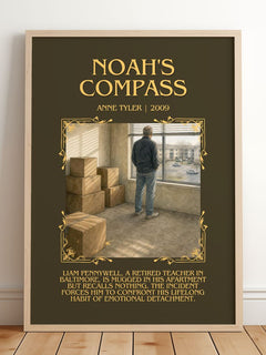 Noah'S Compass Minimalist Book Poster by Anne Tyler – image 2
